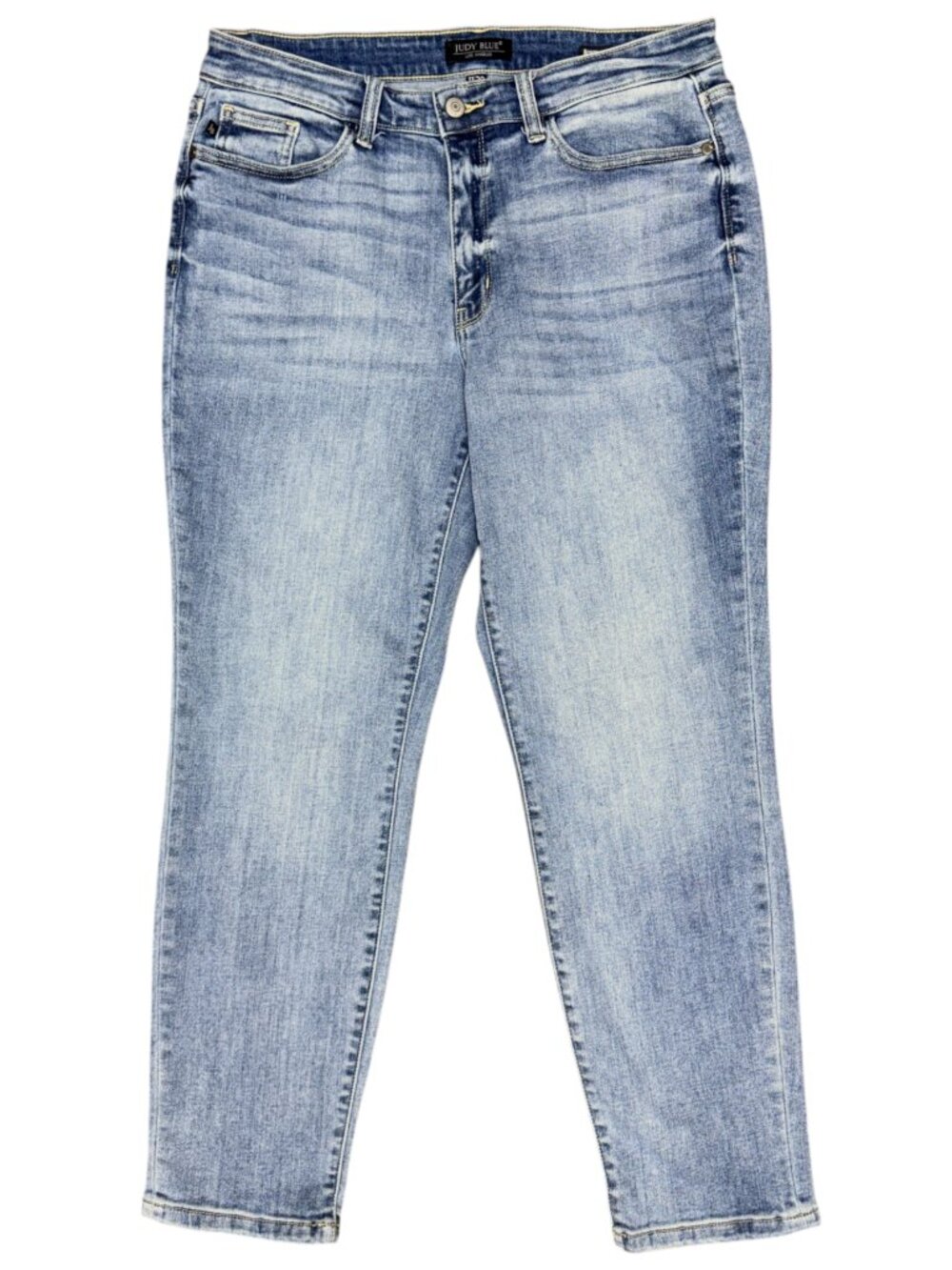 JUDY BLUE Women's EUC Boyfriend Fit Mid Rise Ankle Jeans | Size 30 - Picture 7 of 13